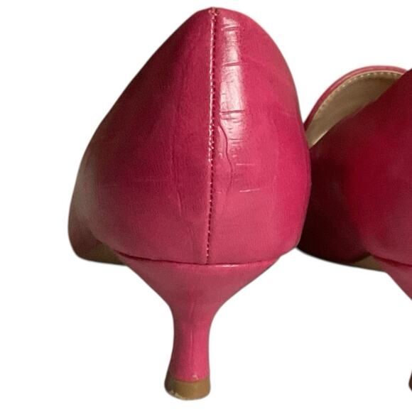 Journee Collection Celina Womens Pink Square Closed Toe Kitten Heel Pumps Sz 7.5 - Picture 7 of 15
